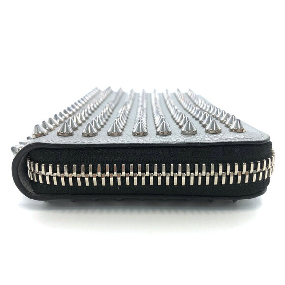 Christian Louboutin round zip long wallet grey leather - Picture 3 of 5